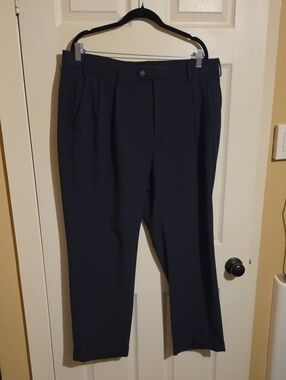 Van Heusen Black Navy Straight Dress Pants